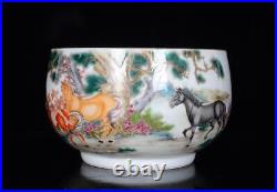 Old Chinese Famille Rose Porcelain Bowl Qianlong Marked St249