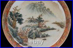 Old Chinese Famille Rose Porcelain Dish Qianlong Marked St650