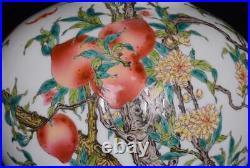 Old Chinese Famille Rose Porcelain Vase Qianlong Marked St1045