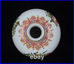Old Chinese Famille Rose Porcelain Vase Qianlong Marked St963
