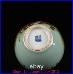 Old Chinese Qianlong marked famille rose Porcelain painted Emperor Archery vase
