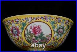 Old Pair Chinese Famille Rose Porcelain High Bowl Qianlong Marked St175