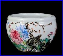 Old Rare Chinese Qianlong Marked Famille Rose Jar Pot (x137)