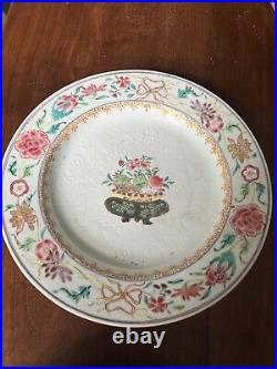 Pair Of 18th Century Famille Rose Qianlong Plates
