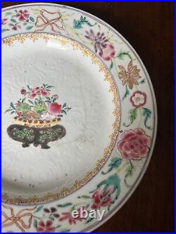 Pair Of 18th Century Famille Rose Qianlong Plates