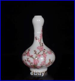 Pair Old Chinese Famille Rose Porcelain Vase Qianlong Marked St367