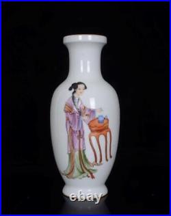 Pair Old Chinese Famille Rose Porcelain Vase Qianlong Marked St733