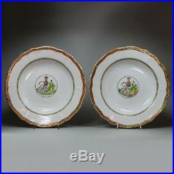Pair of Chinese famille rose'Danish market' armorial plates, Qianlong (1736-95)
