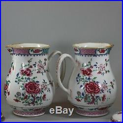 Pair of large Chinese famille rose jugs and covers, Qianlong (1736-95)
