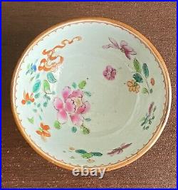 Qianlong (1736-1795) Chinese Antique Porcelain Famille Rose Tea Bowl and saucer