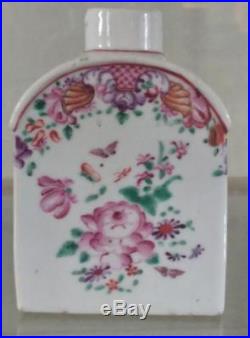 Qianlong 18th C Chinese Export Porcelain Famille Rose Tea Caddy with Provenance