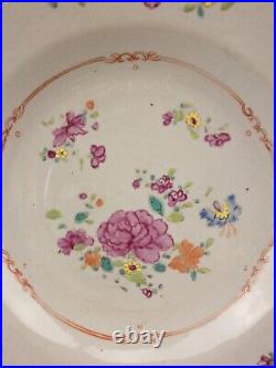 Qianlong Chinese Qing Dynasty Famille Rose Porcelain Plate 18th Export #3