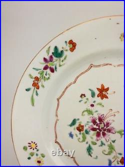 Qianlong Chinese Qing Dynasty Famille Rose Porcelain Plate 18th Export 6