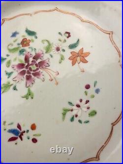 Qianlong Chinese Qing Dynasty Famille Rose Porcelain Plate 18th Export 6