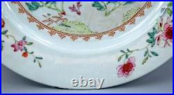 Qianlong Famille Rose Floral Spray Plate Chinese Porcelain Antique 1736 1795