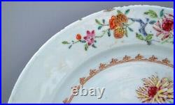 Qianlong Famille Rose Floral Spray Plate Chinese Porcelain Antique 1736 1795