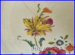 Qianlong Famille Rose Plate Antique 1700s Hand Painted