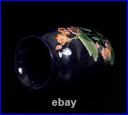 Qianlong Signed Antique Chinese Famille Rose Blue Glaze Vase Withlouts flowers