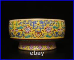 Qianlong Signed Antique Chinese Famille Rose Bowl Withdragon