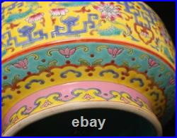 Qianlong Signed Antique Chinese Famille Rose Bowl Withdragon