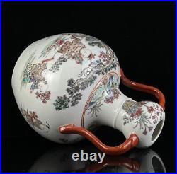 Qianlong Signed Old Chinese Famille Rose Zun Vase Withkid CK673