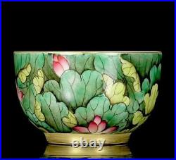 Qianlong Signed Pair Old Chinese Famille Rose Cup Withlouts flower Q286