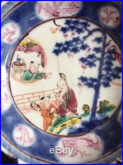 Qianlong famille Rose Dish with beautiful Lady