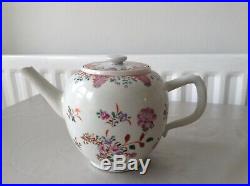 Rare Antique Qianlong Chinese Porcelain Teapot 18th Century Famille Rose