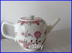 Rare Antique Qianlong Chinese Porcelain Teapot 18th Century Famille Rose