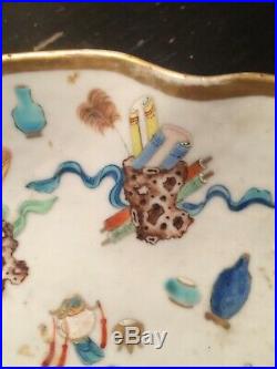 Rare Chinese Famille Rose Porcelain Tray, 18th/19th Century, Qianlong or Jiaqing