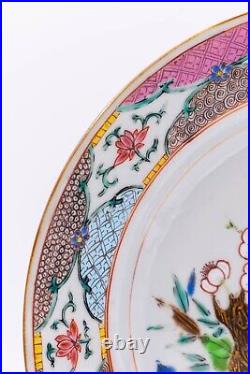 Rare Chinese Porcelain Famille Rose Tree Prunus Plate Qing Yongzheng (1723-1735)