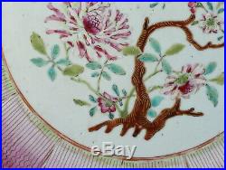 Rare Qing Qianlong Chinese Export Porcelain Famille-Rose Lotus Dish, circa 1760
