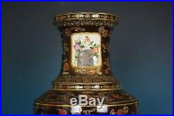Spectacular Antique Chinese Famille Rose Porcelain Vase Marked Qianlong S9853