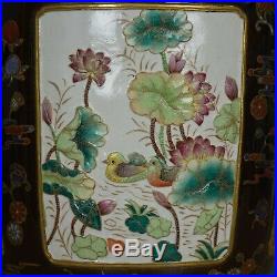 Spectacular Antique Chinese Famille Rose Porcelain Vase Marked Qianlong S9853