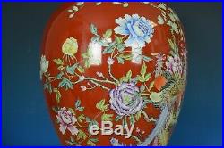 Stunning Antique Chinese Famille Rose Porcelain Vase Marked Qianlong Rare Y7666