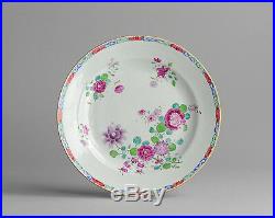 Top Level & Rare! 18c Early Qianlong Famille Rose Porcelain Plate Chinese Qing
