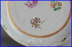 Top Quality! Qianlong Period LArge Famille Rose Plate Chinese Qing Antique