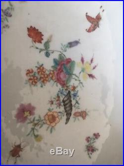 Very Rare Qianlong Famille Rose 26cm Bowl, Chelsea, Derby, Meissen Decoration